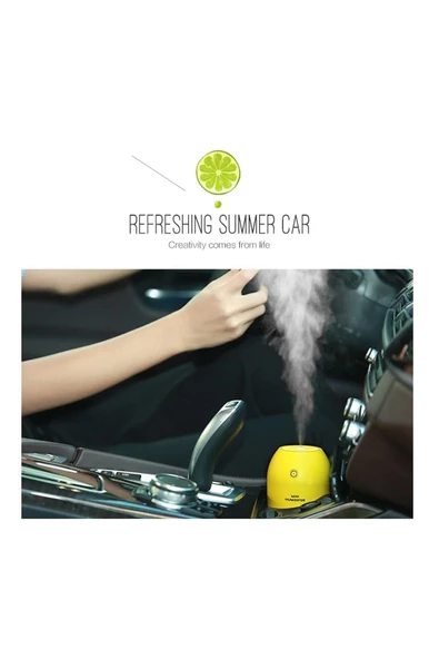 Pazariz 180 ml Limon Şeklinde Mini Oda Hava Nemlendirici Buhar Makinesi ürün görseli 1