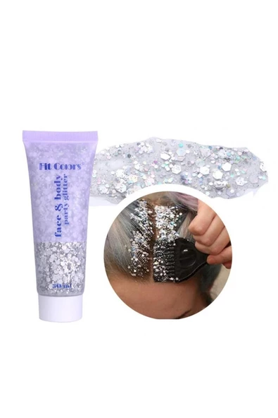 Pazariz Makyaj Sim Göz Çevresi Yüz Ve Vücut Parlatıcı Sim Glitter Jel 50 Ml ürün görseli 1