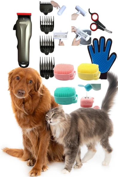 Pazariz Kedi Köpek Şarjlı Tıraş Makinesi Tüy Bakım Seti Profesyonel Pet Tıraş Makinesi ürün görseli 1