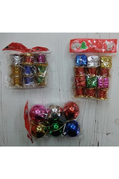 Pazariz Yılbaşı Ağacı Süsü 3'lü Paket ürün görseli 1