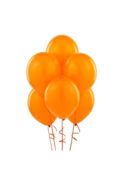 Pazariz 12 Inç Standart Boy Pastel Balon Turuncu 100 Adet ürün görseli 1