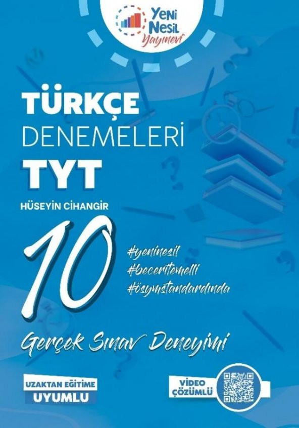 Yeninesil Yks Tyt Türkçe 10 Deneme Sınavı Video Çözümlü ürün görseli 1