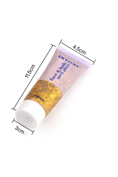 Pazariz Makyaj Sim Göz Çevresi Yüz Ve Vücut Parlatıcı Sim Glitter Jel 50 Ml ürün görseli 1