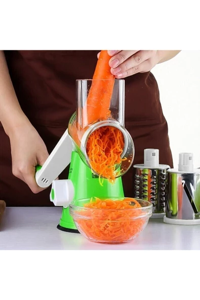 Pazariz Çevirme Kollu Sebze Doğrayıcı Rende Vegetable Slicer Sebze Dilimleyici ürün görseli 1