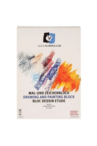 Alex Schoeller 35x50cm 165 gr 15 Yaprak Resim Defteri ürün görseli 1