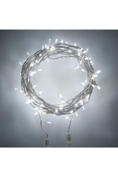 Pazariz Beyaz Led Yılbaşı Süsü 100'lü 10 M ürün görseli 1