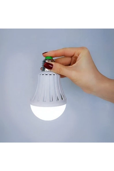 Pazariz 9 Watt Şarjlı Led Ampul Seyyar Askı Aparatlı Ampul 4 Adet ürün görseli 1