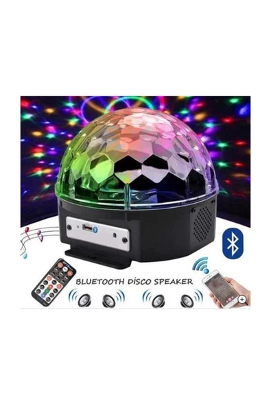 Pazariz Disko Topu Rgb Ledli Bluetooth Hoparlör Sese Duyarlı -kumandalı ürün görseli 1