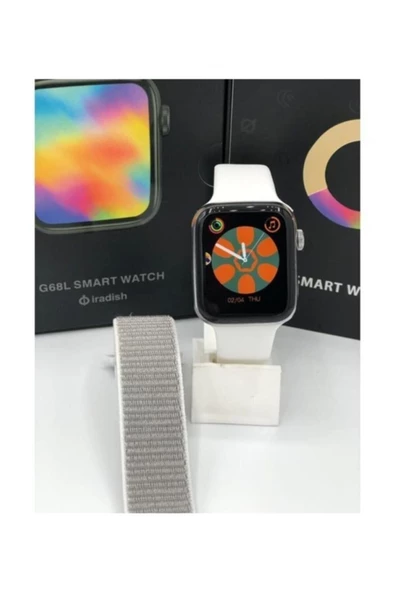 Pazariz G68l Smart Watch 6s Uyumlu  Akıllı Saat Konuşma Özellikli Türkçe Menü Yan Tuşlar Aktif Uygulama ürün görseli 1