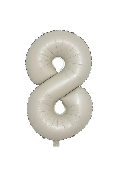 Pazariz Rakam Folyo Balon Krem  Renk 8 (34 Inç 76 Cm) ürün görseli 1
