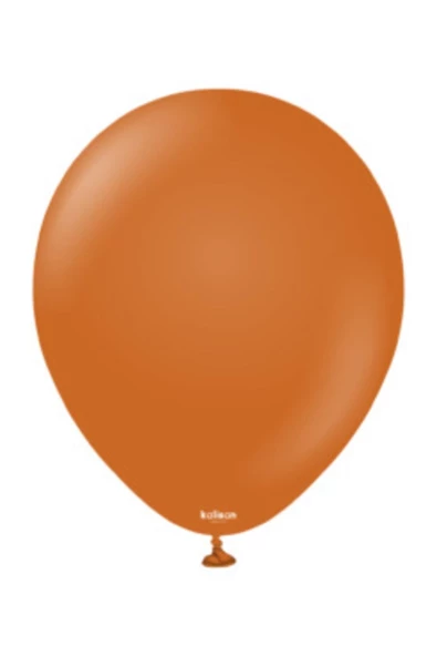 Pazariz 12 Inç Standart Boy Retro Balon 10 Adet Yanık Turuncu ürün görseli 1