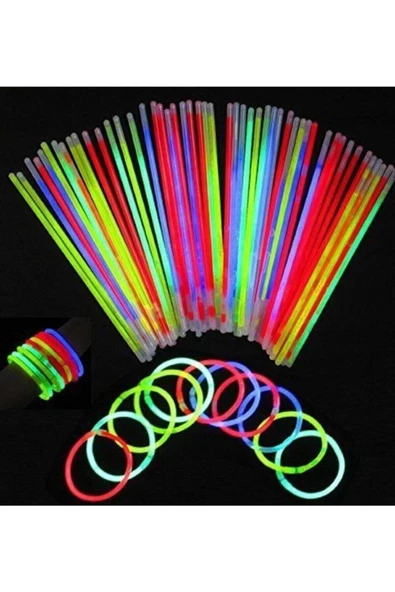 Pazariz Neon Işıklı Glowstick Bileklik Set (50 Adet) ürün görseli 1