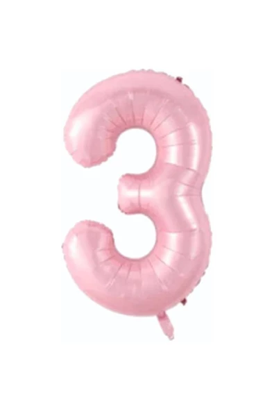 Pazariz 34 Inç 76 Cm Pembe Folyo Rakam Balon 3 ürün görseli 1