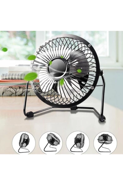Pazariz Masa Üstü Usb Fan Soğutucu Vantilatör Klima Metal Serinletici Fan ürün görseli 1