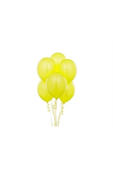 Pazariz 12 Inç Standart Boy Pastel Balon Sarı 100 Adet ürün görseli 1