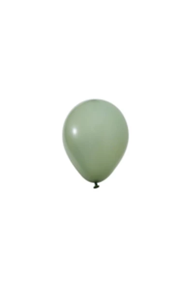 Pazariz 12 Inç Standart Boy Pastel Balon Küf Yeşili 100 Adet ürün görseli 1
