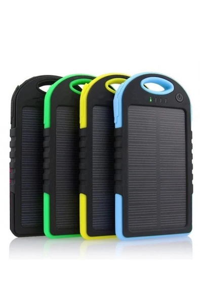 Pazariz 10000 Mah Güneş Enerjili Solar Powerbank Siyah ürün görseli 1