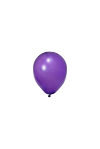 Pazariz 12 Inç Standart Boy Metalik Balon Violet 100 Adet ürün görseli 1