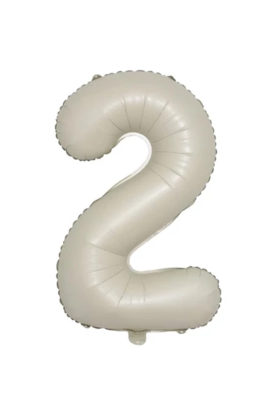 Pazariz Rakam Folyo Balon Krem Renk 2 (34 INÇ 76 CM) ürün görseli 1