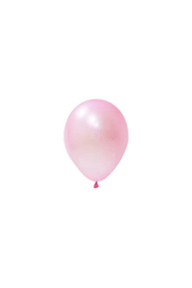 Pazariz 12 Inç Standart Boy Metalik Balon Pembe 100 Adet ürün görseli 1