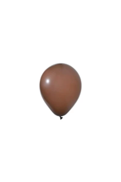 Pazariz 12 Inç Standart Boy Pastel Balon Kahverengi 100 Adet ürün görseli 1