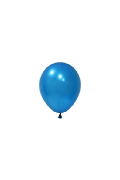 Pazariz 12 Inç Standart Boy Metalik Balon Mavi 100 Adet ürün görseli 1
