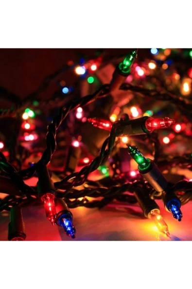 Pazariz 5mt Rgb 50 Led Fişli Noel Parti Yılbaşı Ağaç Dekoratif Aydınlatma Lambası Animasyonlu Süsleme ürün görseli 1