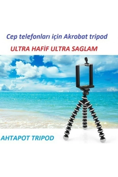 Pazariz Cep Telefonlari & Digital Camera Uyumlu 25cm Ahtapot Tripod 2in1 ürün görseli 1