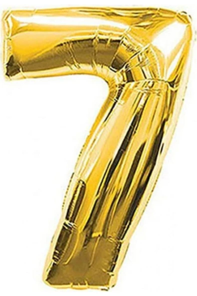 Pazariz 7 Rakam Gold Altın Folyo Balon Harfli Helyum Balon 100 Cm Dev Boy ürün görseli 1