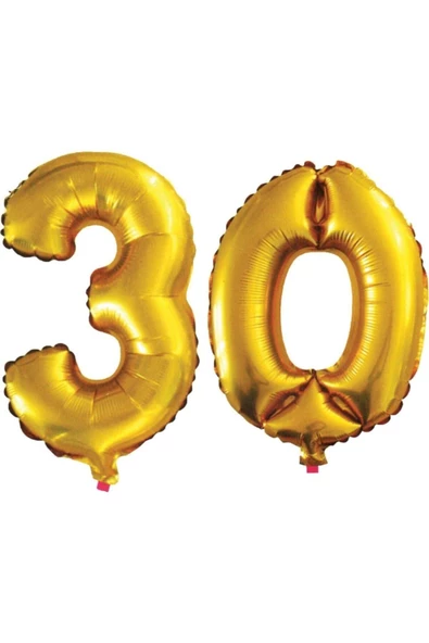 Pazariz 30 Yaş Sayı Folyo Balon Altın 90 Cm ürün görseli 1