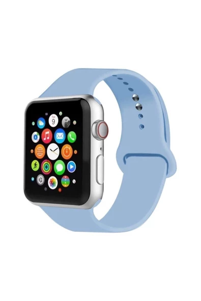 Pazariz Apple Watch Uyumlu Watch Uyumlu Uyumlu Kayış Seri 42 Mm/44 Mm - Siyah Kırmızı ürün görseli 1