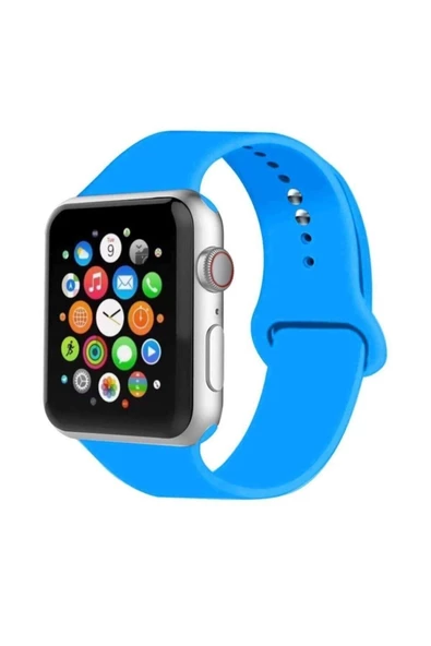 Pazariz Apple Watch Uyumlu Kayış 7 - 6 - Se - 5 - 4 - 3 - 2 - 1 42mm 44mm - Açık Kırmızı ürün görseli 1