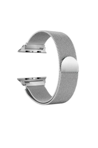 Pazariz Apple Watch Uyumluçelik Kordon Kayış 6 Gümüş 38 Mm 40 Mm ürün görseli 1
