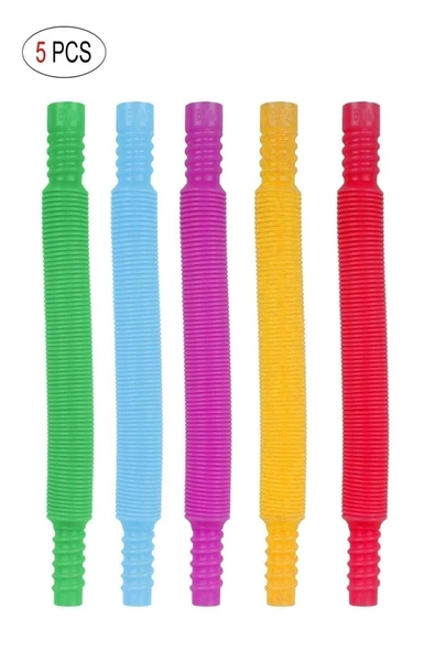 Pazariz Fidget 5 Li Set Stres Giderici Set Popit Pop Tubes 5 Adet Oyuncak ürün görseli 1