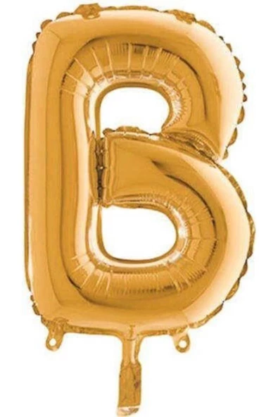 Pazariz Gold Renk Folyo Balon B Harfli Helyum Balon 100 Cm Dev Boy ürün görseli 1