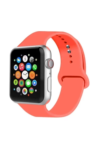 Pazariz Apple Watch Uyumlu Silikon Kordon Kayış 7 - 6 - Se - 5 - 4 - 3 - 2 - 1 38mm 40mm - Beyaz ürün görseli 1