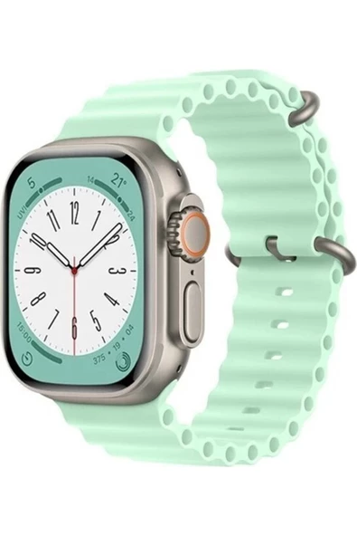 Pazariz Apple Watch Uyumlu42mm 44mm 45mm 49mm 1/2/3/4/5/6/se/7/8/ultra Kordon Ocean  Uyumlu ürün görseli 1