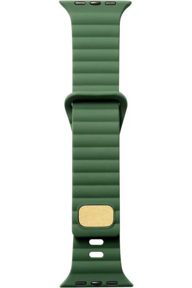 Pazariz Apple Watch Uyumluseries 8 45mm Kordon Silikon Metal Tokalı Ayarlanair Krd73 Yeşil ürün görseli 1