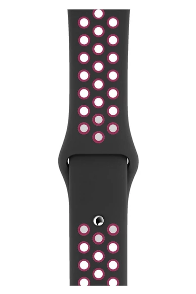 Pazariz Apple Watch Uyumlu Silikon Kayış Delikli Kordon Uyumlu Seri 1 2 3 4 5 6 7 Se 38mm/40mm/41mm ürün görseli 1
