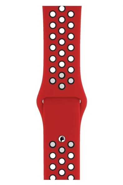 Pazariz Apple Watch Uyumlu Silikon Kayış Delikli Kordon Uyumlu Seri 1 2 3 4 5 6 7 Se 38mm/40mm/41mm ürün görseli 1