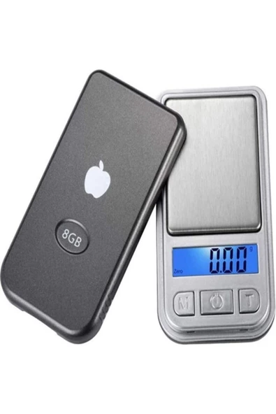 Pazariz Mini Scale Apple Ipod Görünümlü Hassas Cep Terazisi Tartı 200 G Kapasite 0.01 Hassasiyet ürün görseli 1