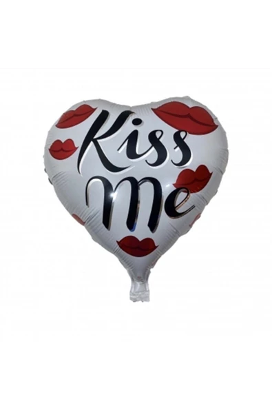 Pazariz Kalp Figürlü Kiss Me Folyo - Folyo Balon - 18 Inç ürün görseli 1