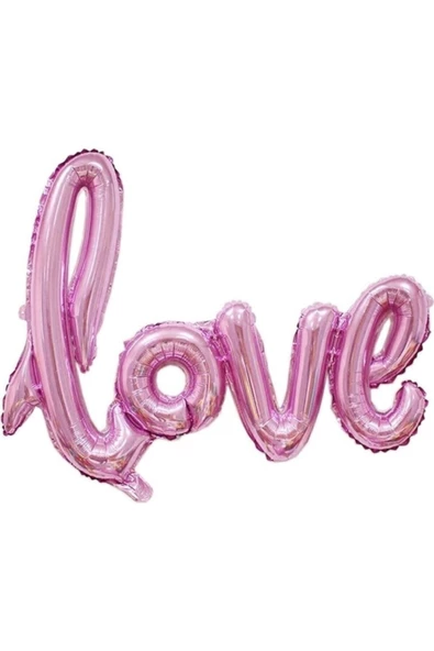 Pazariz Balon Love Imza Şeker Pembe Folyo Balon ürün görseli 1