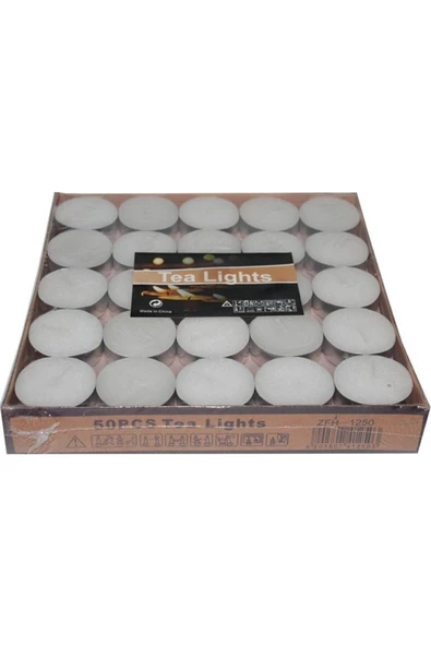 Pazariz 100 Adet Beyaz Tealight Mum ürün görseli 1