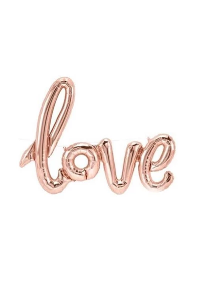 Pazariz Rose Gold Love Yazı Folyo Balon ürün görseli 1