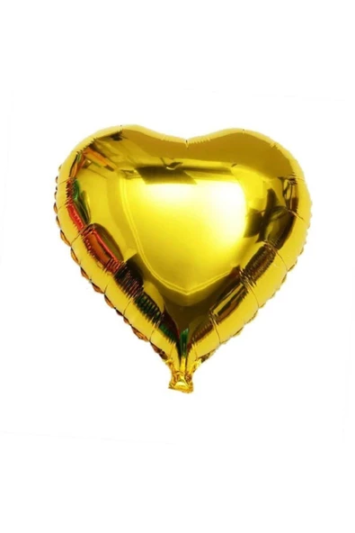 Pazariz Kalp Balon Folyo Sarı 60 Cm 24 Inç ürün görseli 1