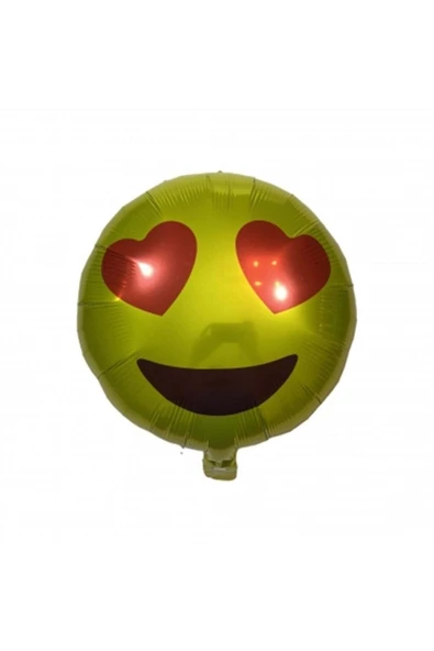 Pazariz Gözler Kalp Figürlü Folyo - Folyo Balon - Emoji Balon - 18 Inç ürün görseli 1
