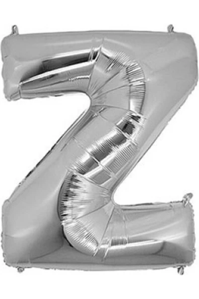 Pazariz Z (silver) Harf Folyo Balon - 90 Cm - Gümüş Folyo Harf Balon ürün görseli 1