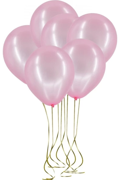 Pazariz 25'li Lateks Metalik Balon Pembe ürün görseli 1