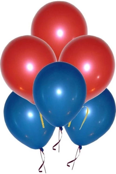 Pazariz 25 Adet Metalik (lacivert-kırmızı) Karışık Balon, Helyumla Uçan ürün görseli 1